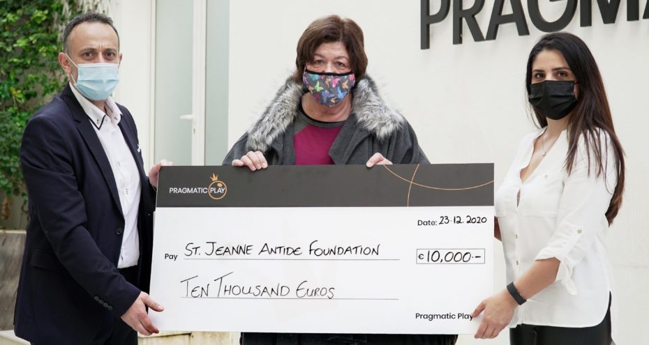 PRAGMATIC PLAY HA SUPPORTATO LA ST. JEANNE ANTIDE FOUNDATION CON 10,000€