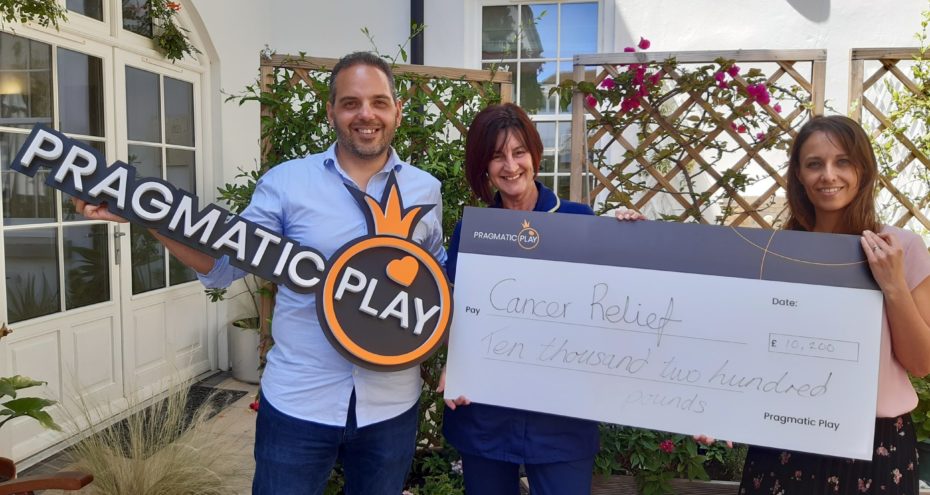 A PRAGMATIC PLAY DOA £10.200 PARA O CENTRO CANCER RELIEF