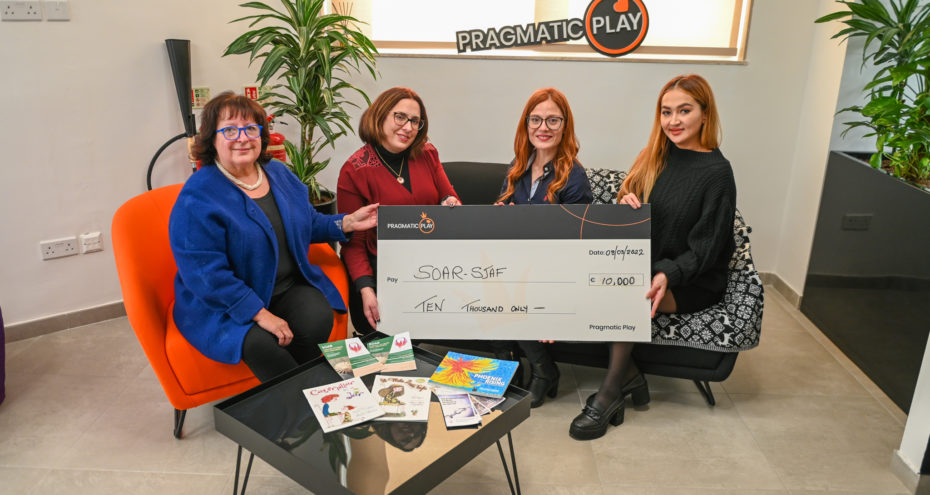 Pragmatic Play捐赠了 1万欧元于 SOAR组织 