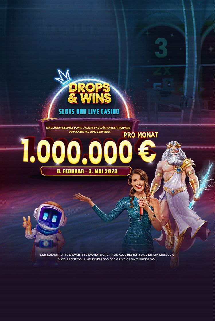 Drops and Wins mobile banner