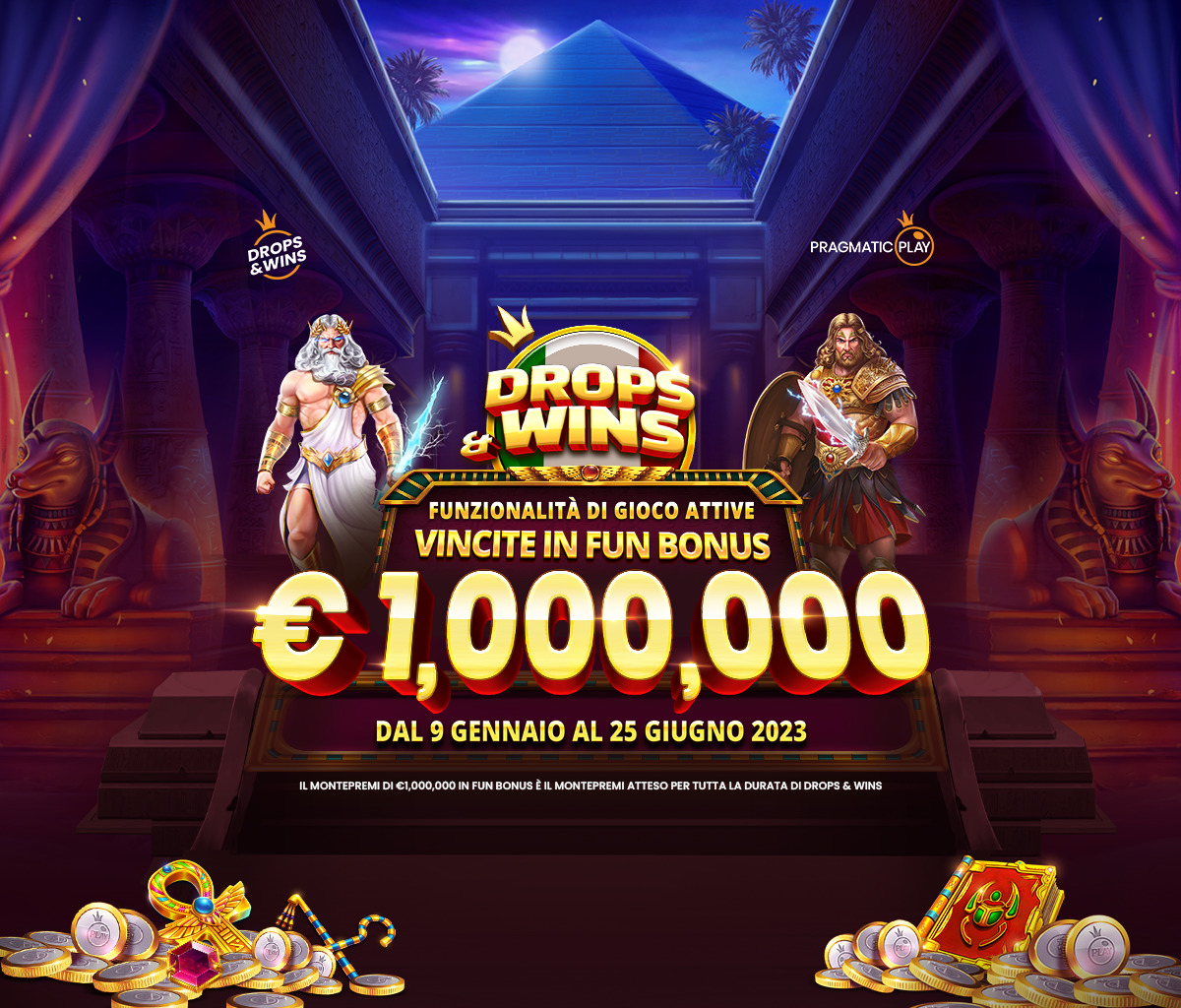 Drops and Wins tablet banner