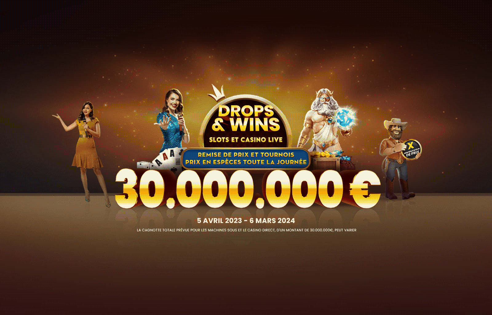 Drops and Wins desktop banner