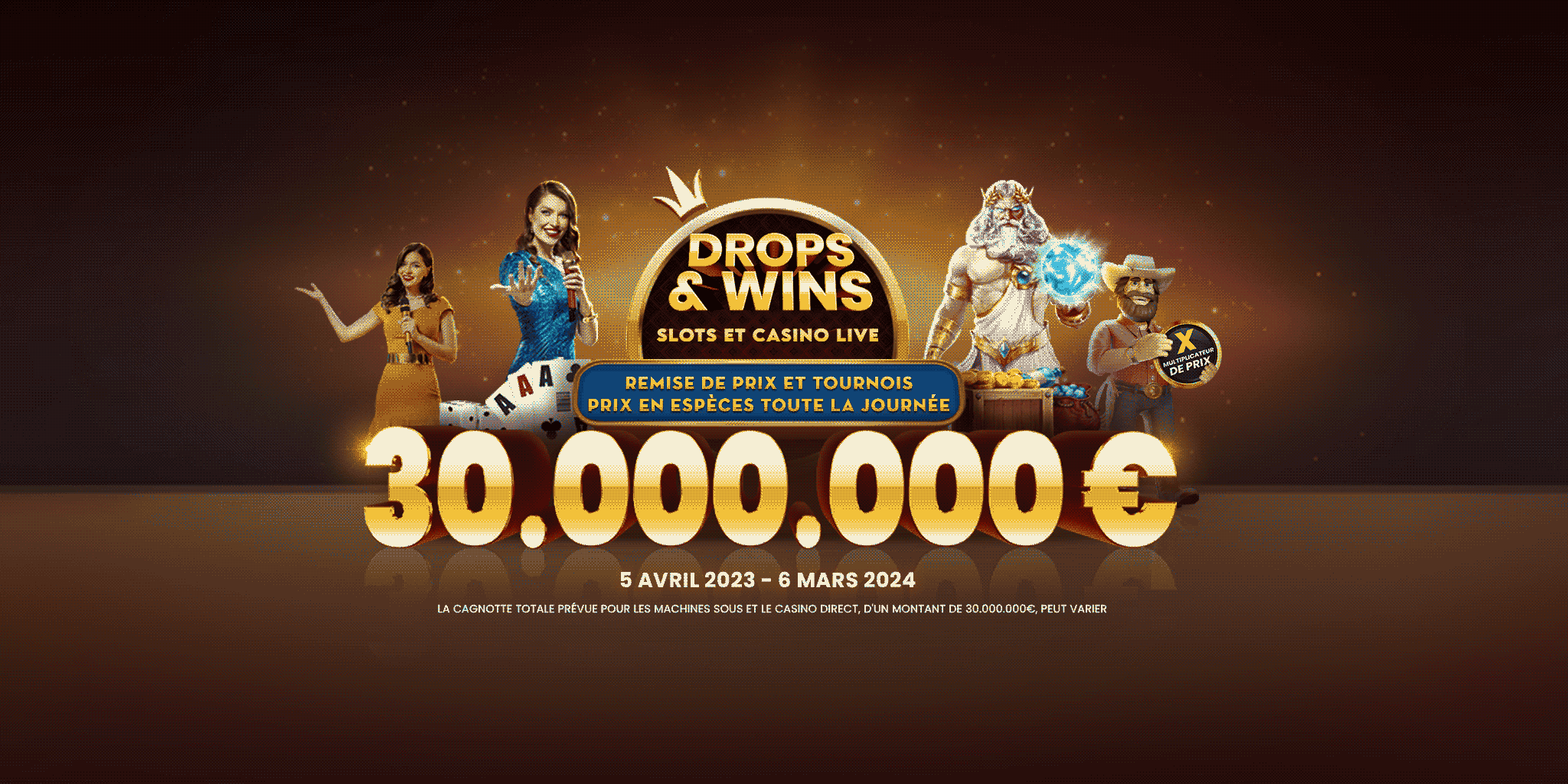 Drops and Wins ultrawide banner
