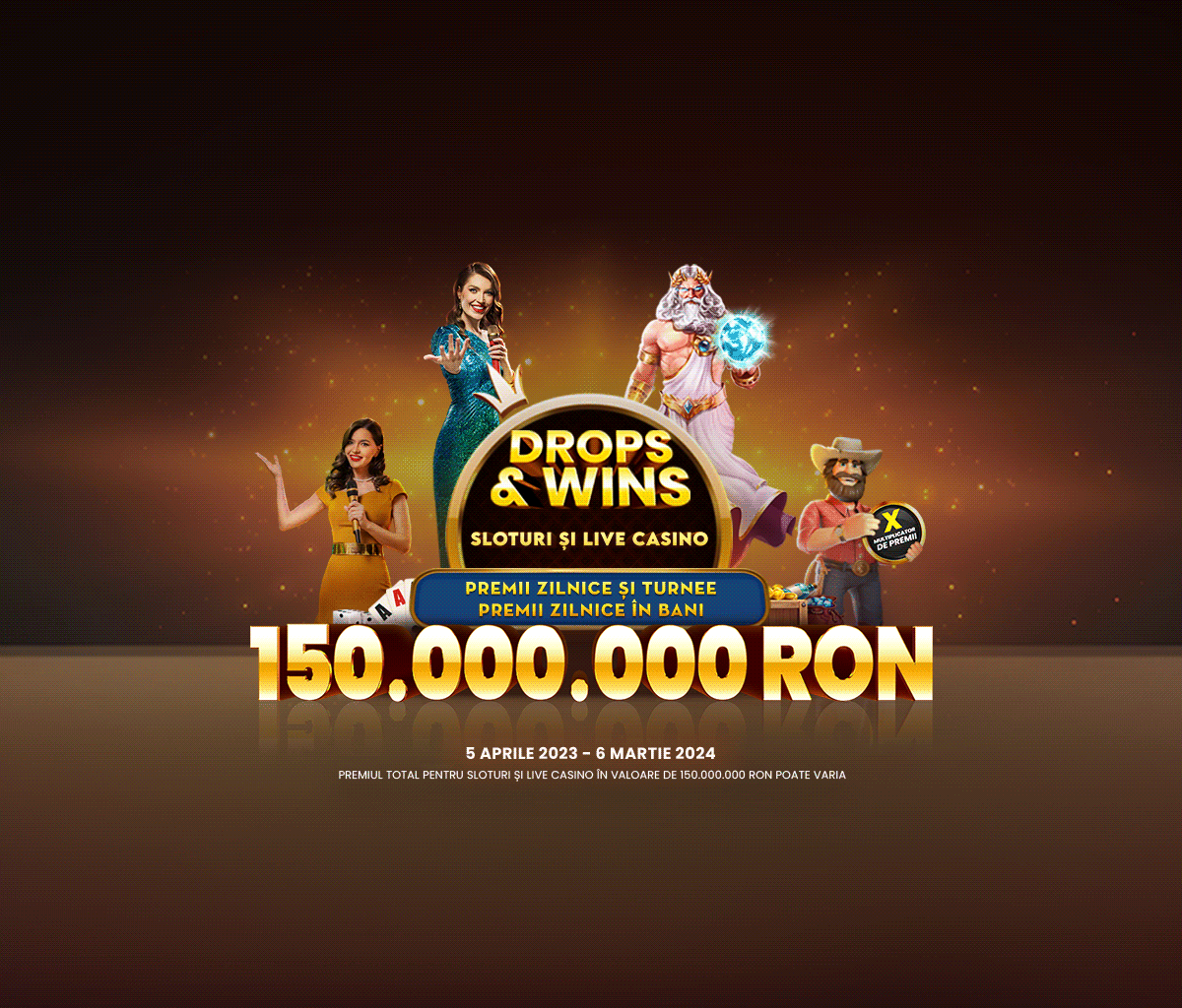 Drops and Wins tablet banner