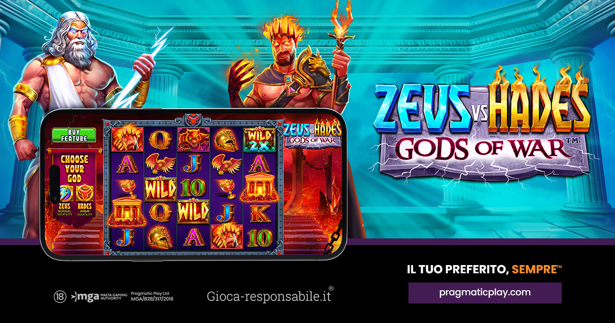 PRAGMATIC PLAY AMPLIA LA SCELTA DEL GIOCATORE IN ZEUS VS HADES – GODS OF WAR™  