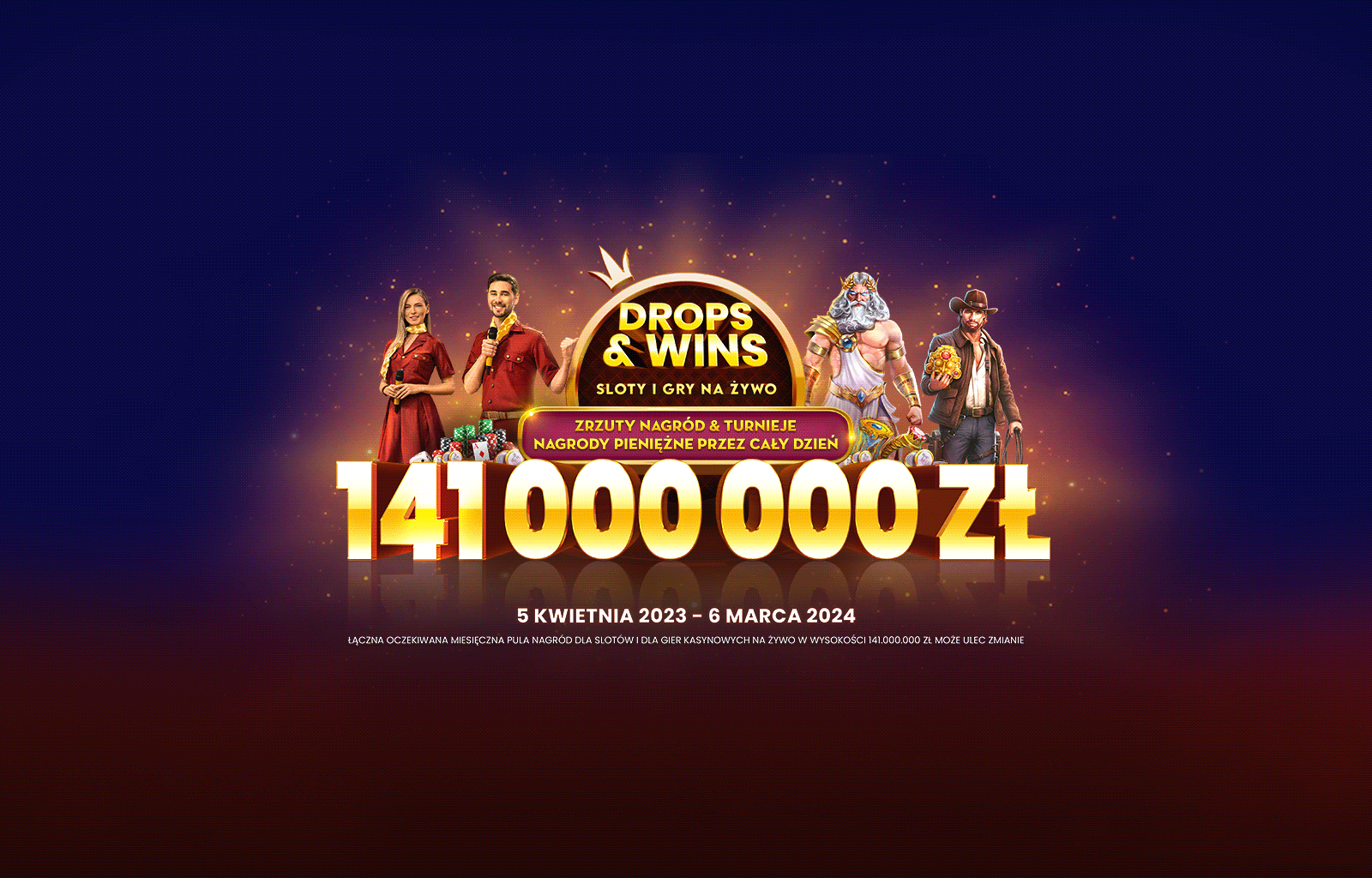 Drops and Wins desktop banner