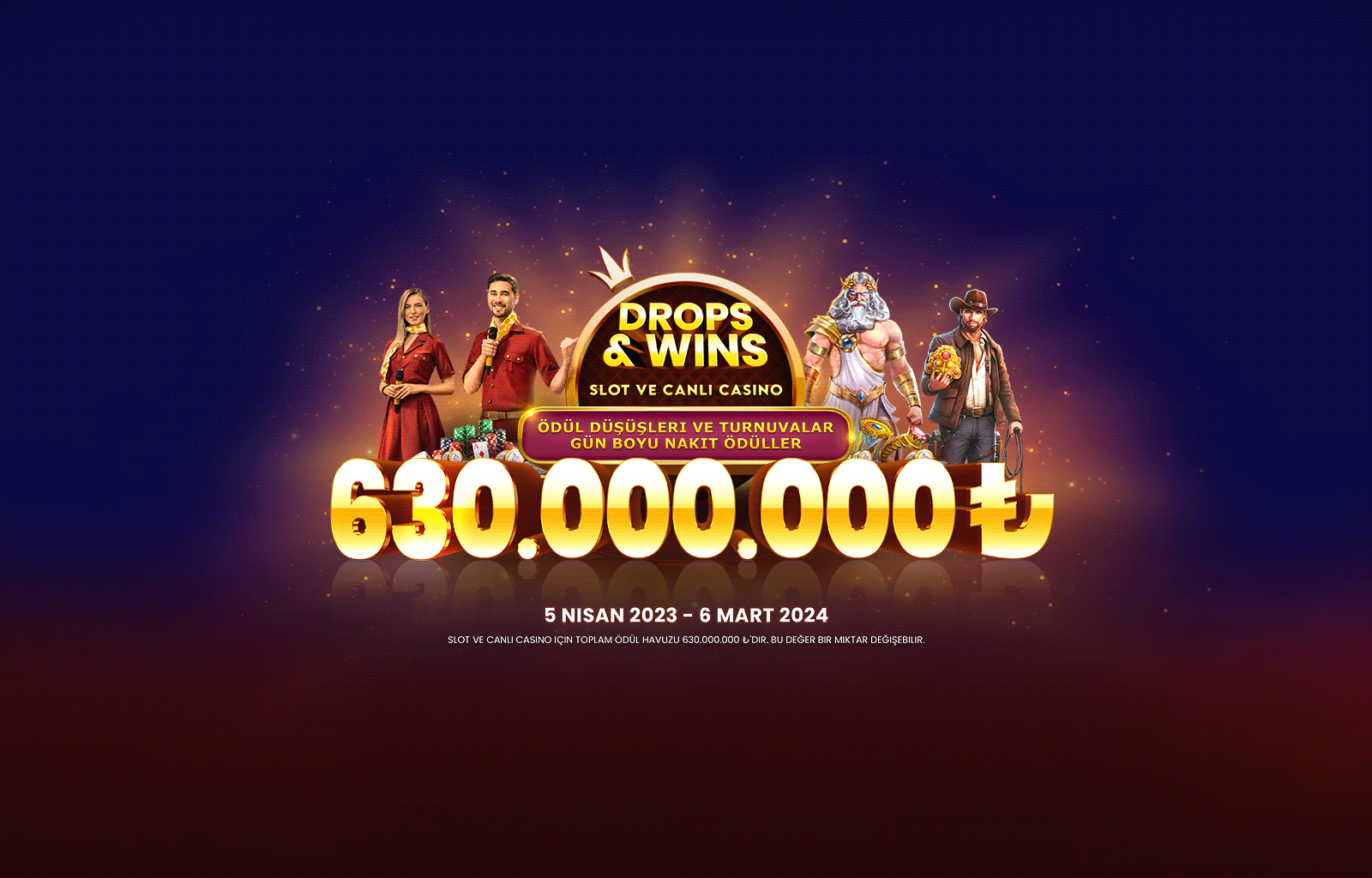 Drops and Wins desktop banner