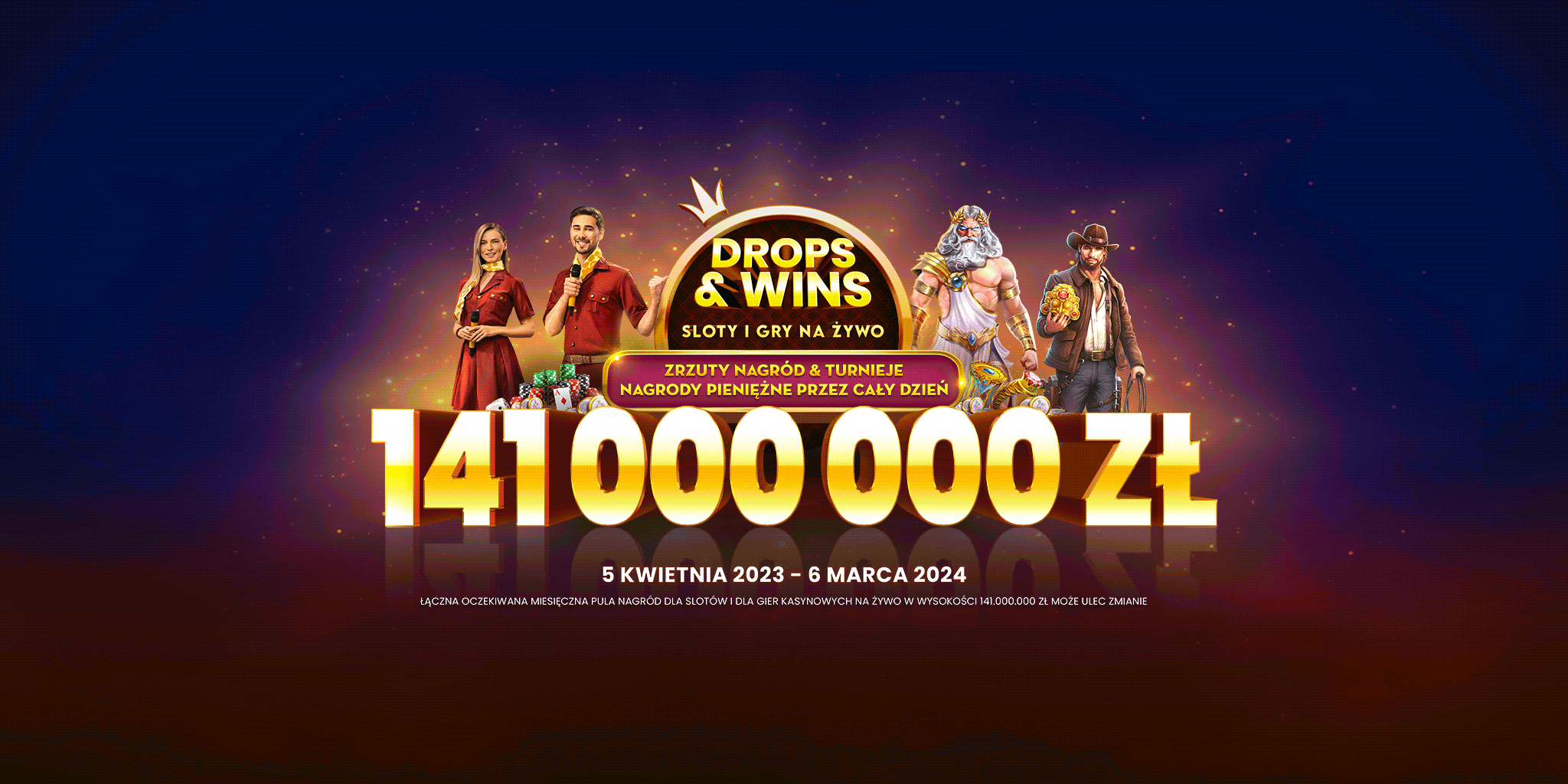 Drops and Wins ultrawide banner