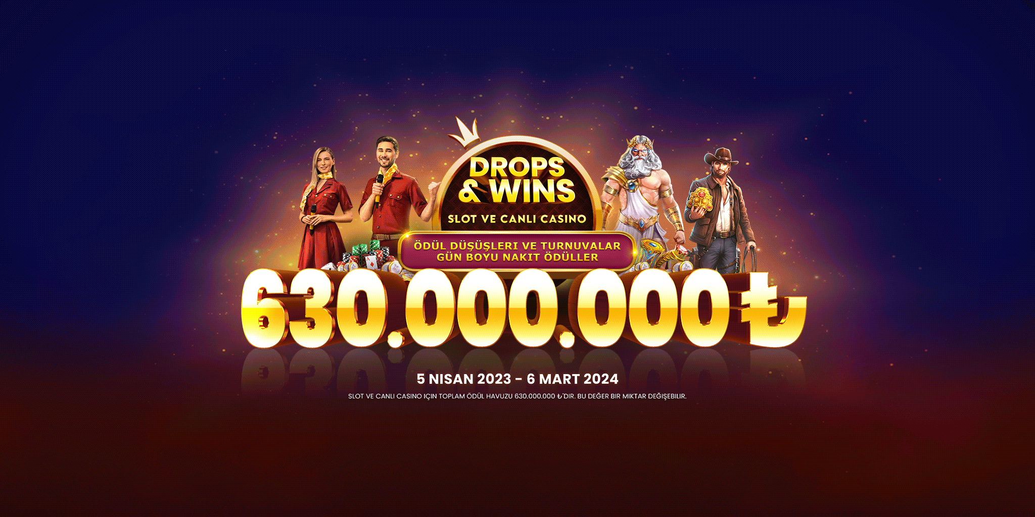 Drops and Wins ultrawide banner