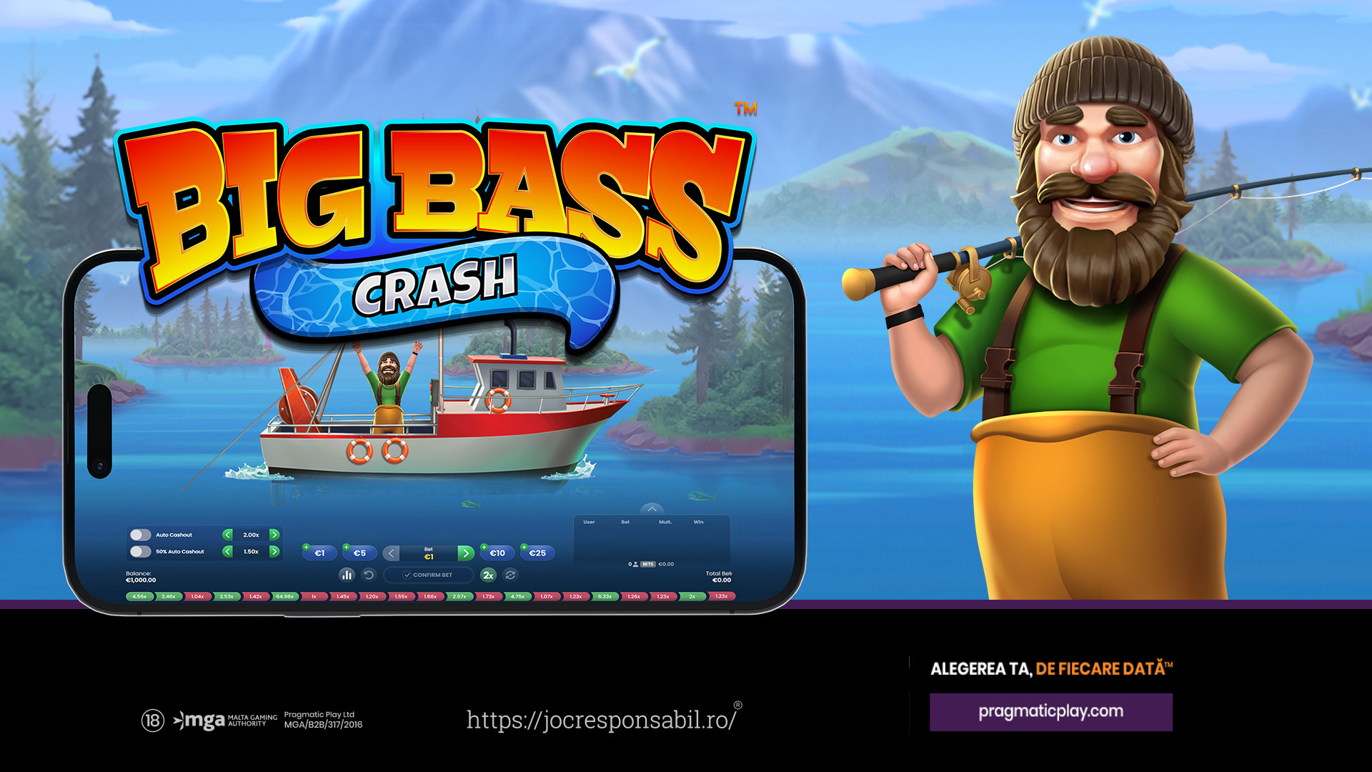 Pragmatic Play Lansează un Nou Joc tip Crash, Big Bass Crash™