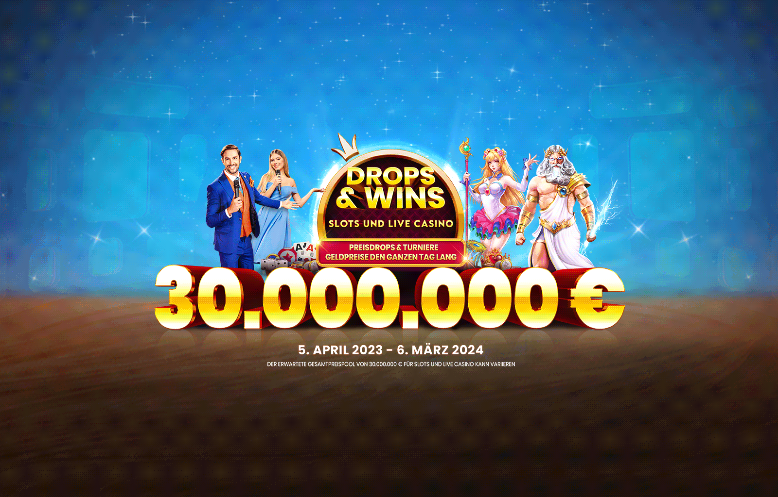 Drops and Wins desktop banner