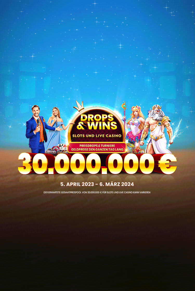 Drops and Wins mobile banner