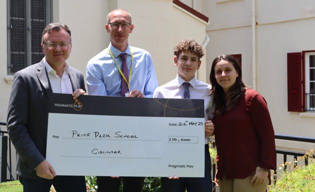 PRAGMATIC PLAY DONATES £10,000 TO PRIOR PARK SCHOOL GIBRALTAR