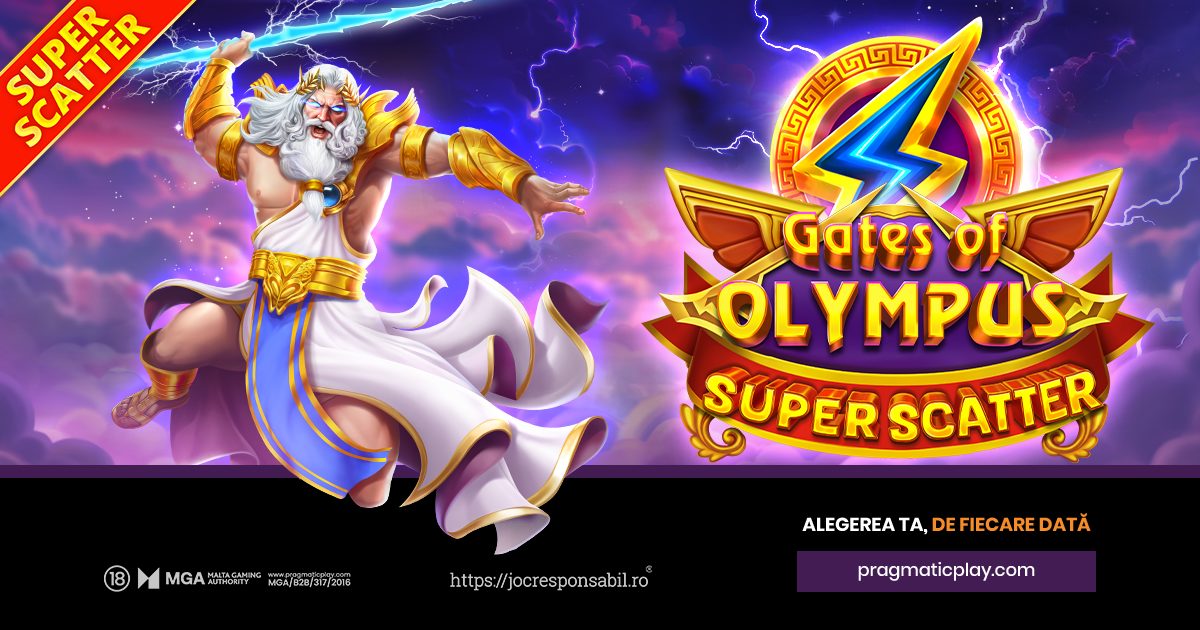PRAGMATIC PLAY AMPLIFICĂ POTENȚIALUL DE CÂȘTIG CU GATES OF OLYMPUS SUPER SCATTER