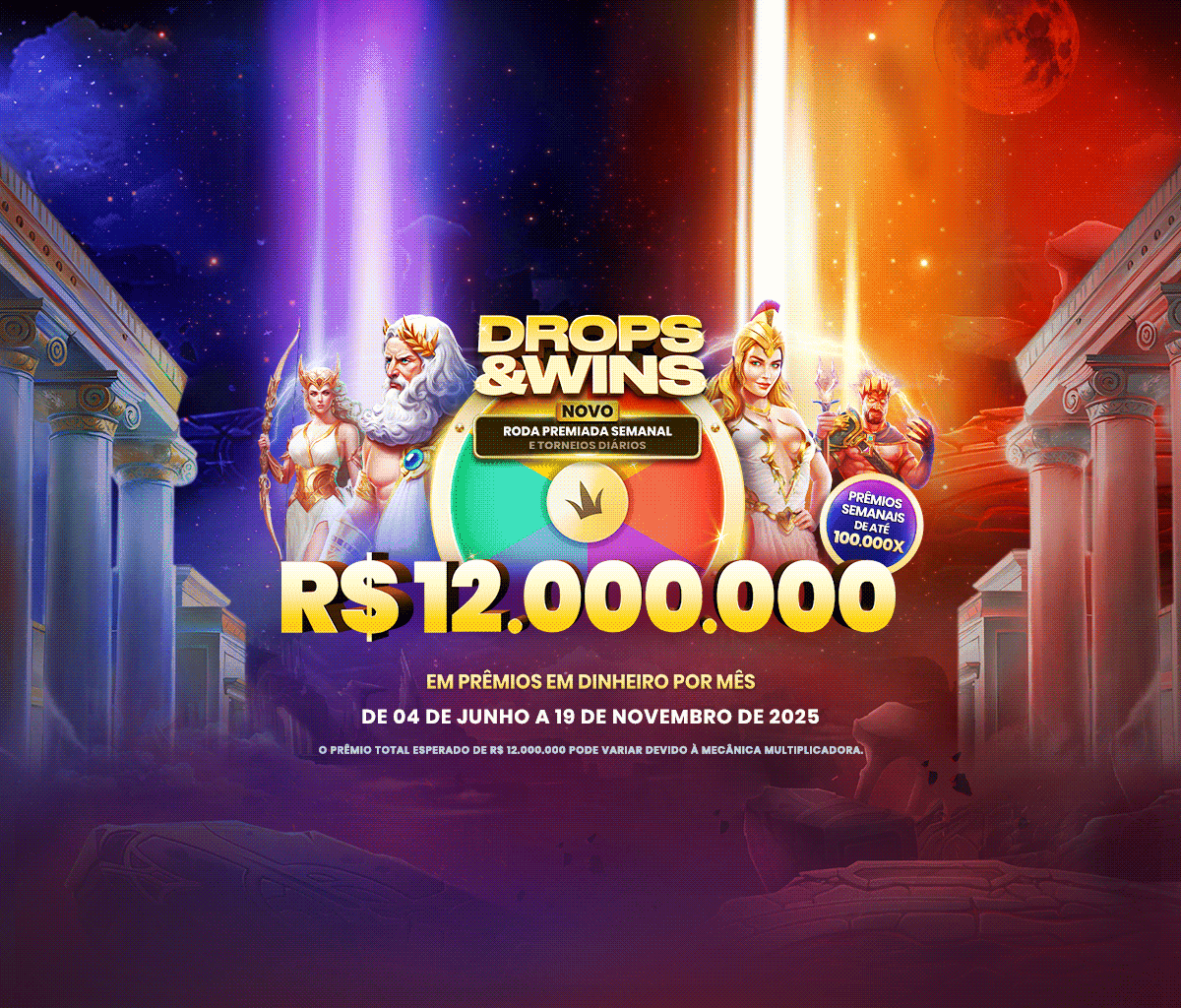 Drops and Wins tablet banner