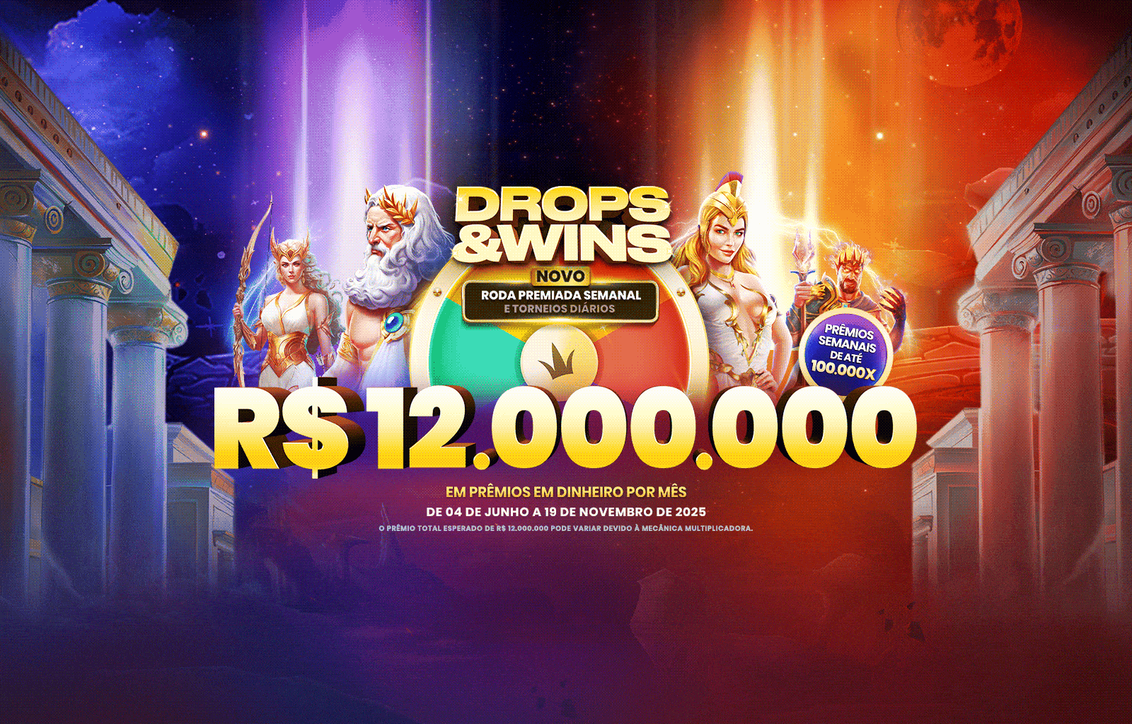 Drops and Wins desktop banner
