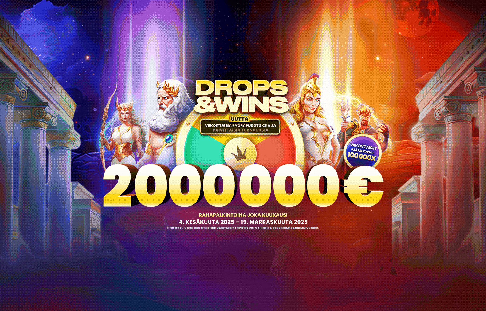 Drops and Wins desktop banner