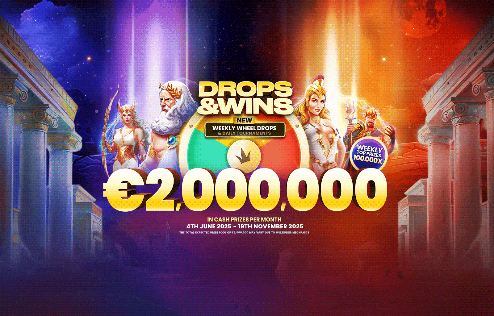 Drops and Wins desktop banner