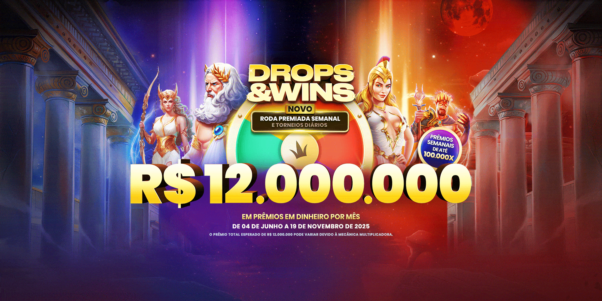 Drops and Wins ultrawide banner