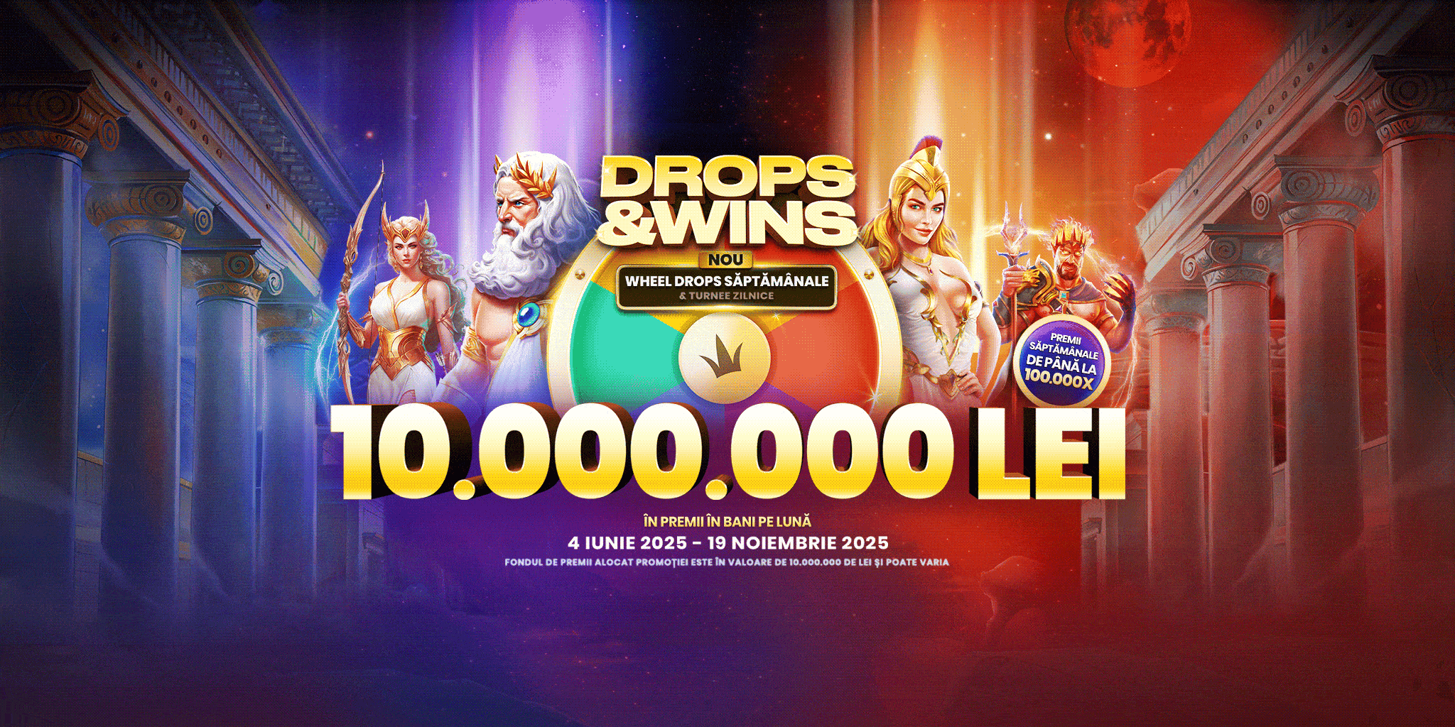 Drops and Wins ultrawide banner