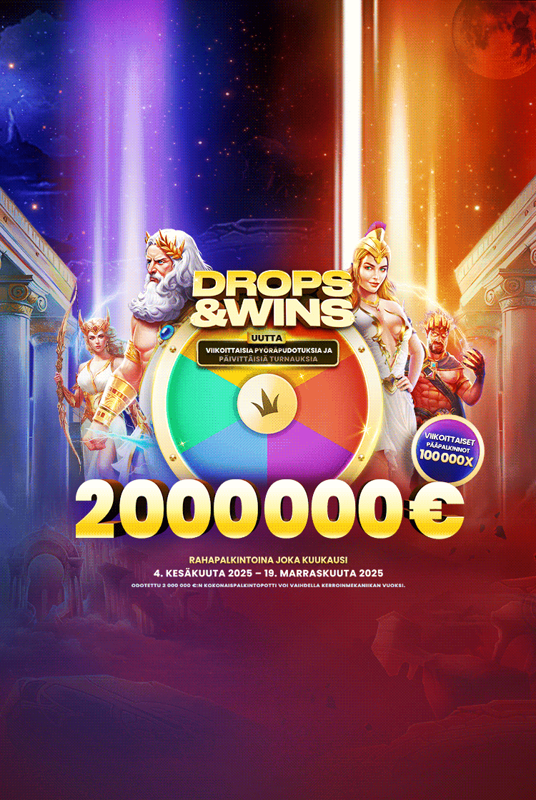 Drops and Wins mobile banner