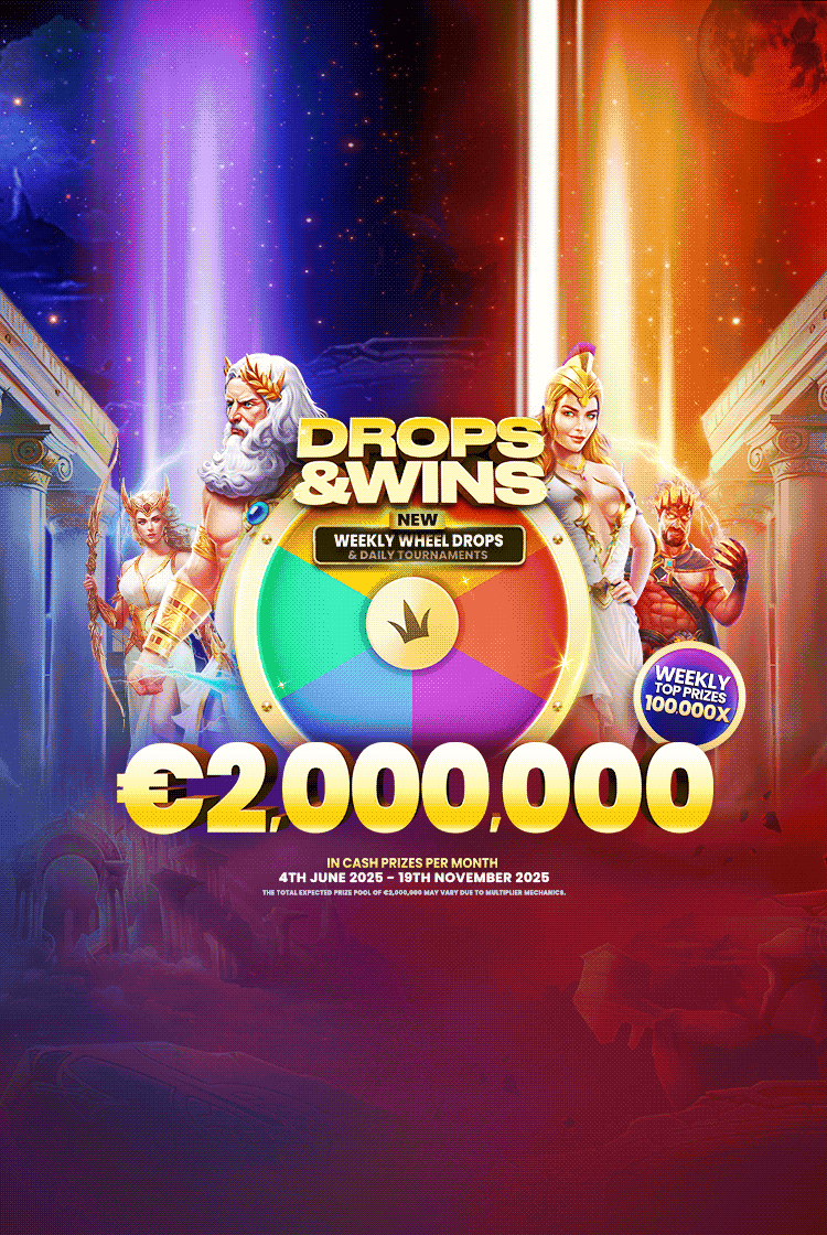 Drops and Wins mobile banner