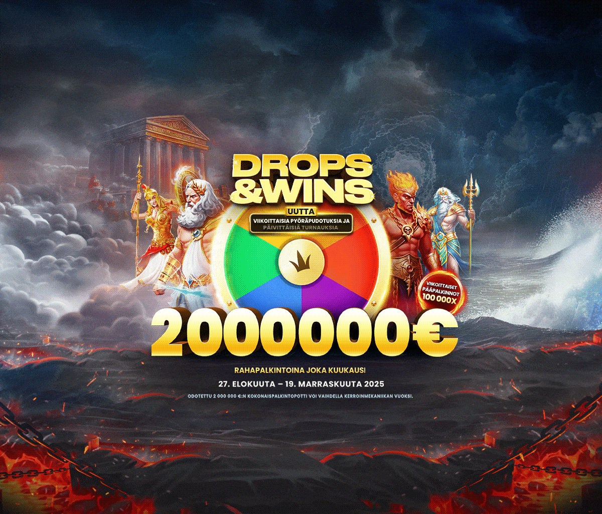 Drops and Wins tablet banner