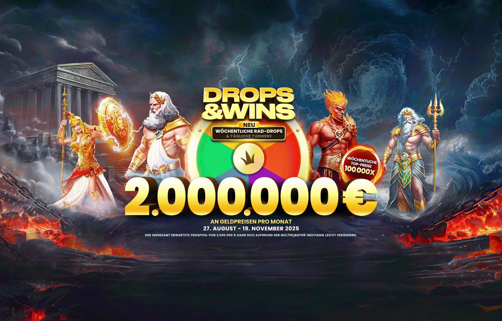 Drops and Wins desktop banner