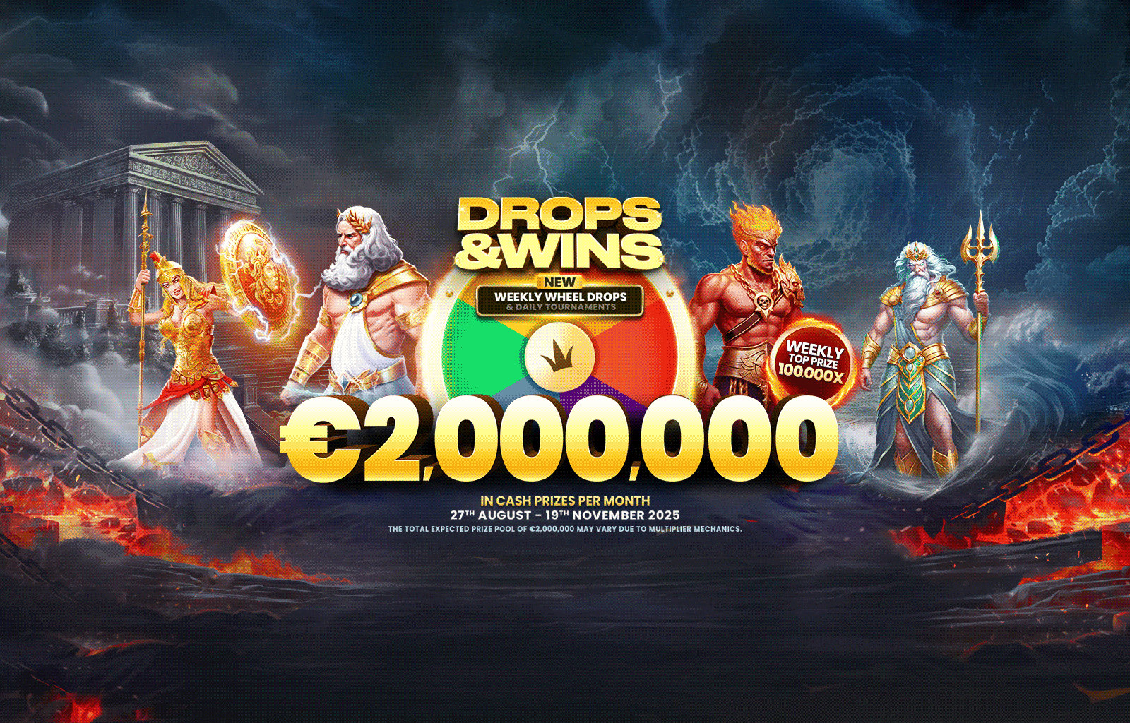 Drops and Wins desktop banner