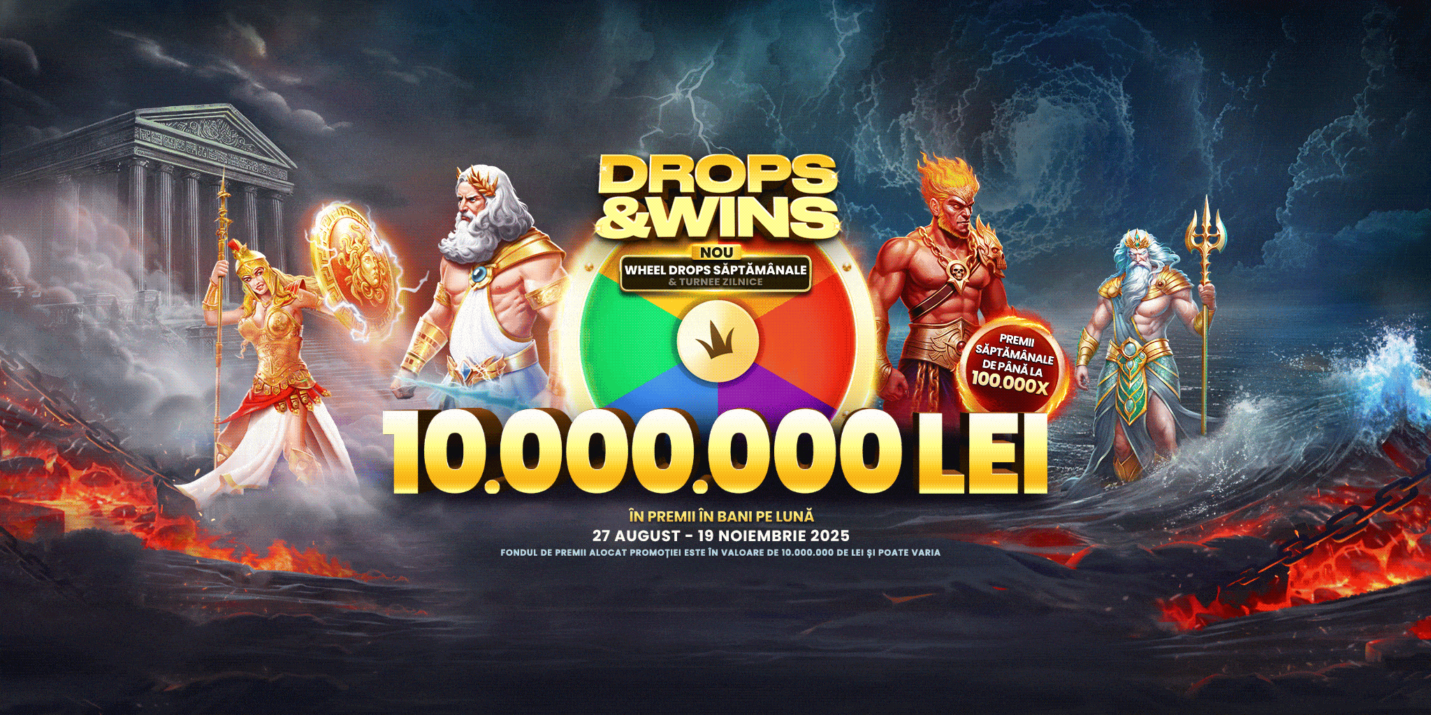 Drops and Wins ultrawide banner