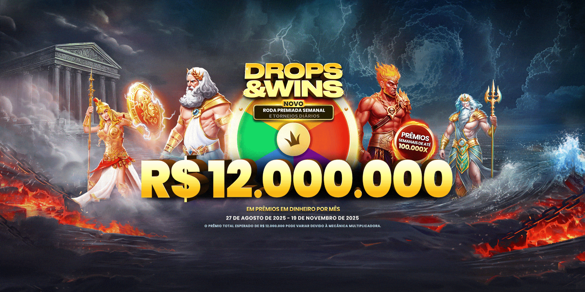 Drops and Wins ultrawide banner