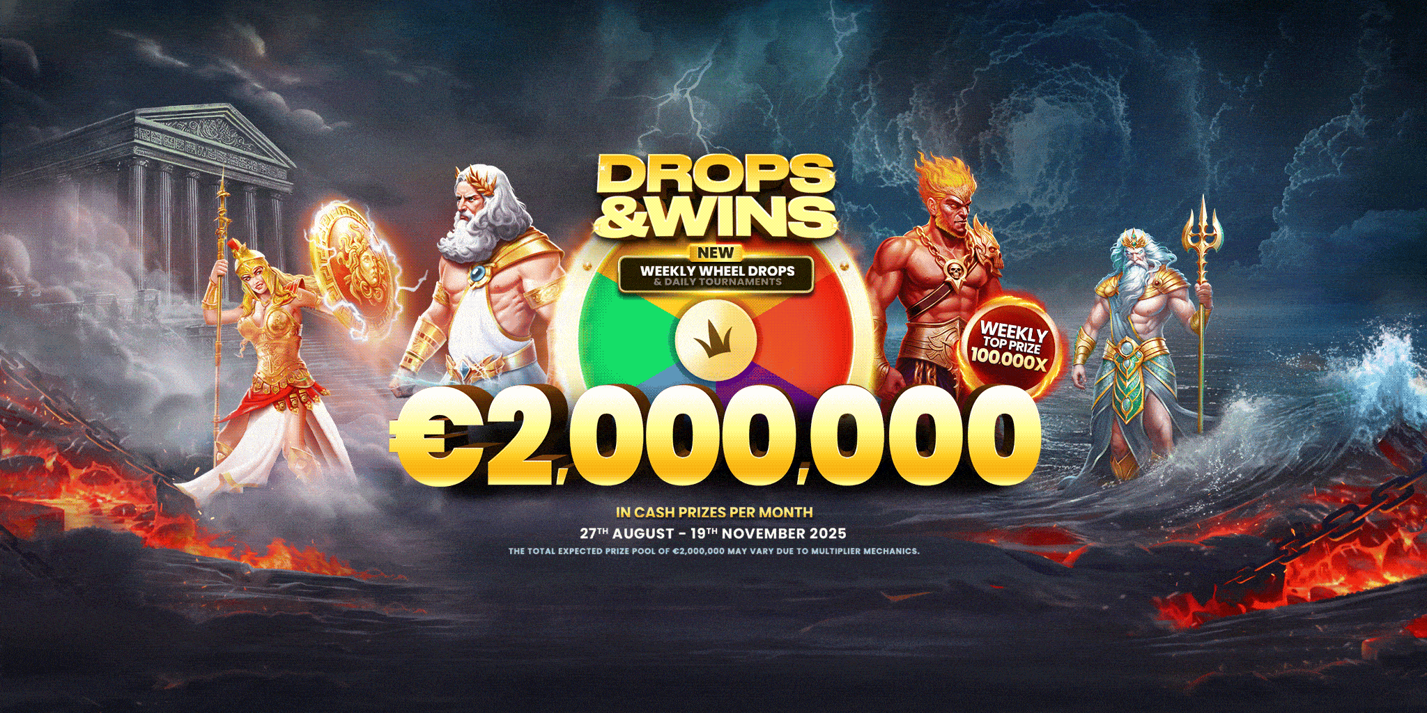 Drops and Wins ultrawide banner