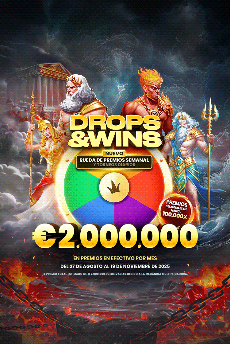 Drops and Wins mobile banner