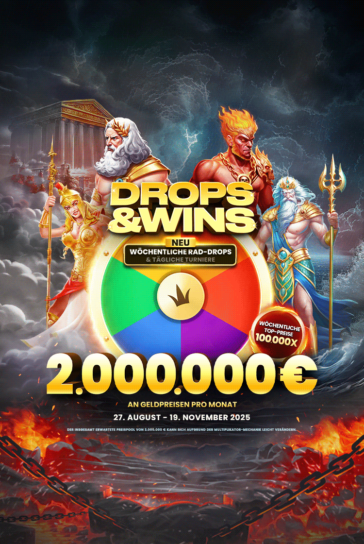 Drops and Wins mobile banner