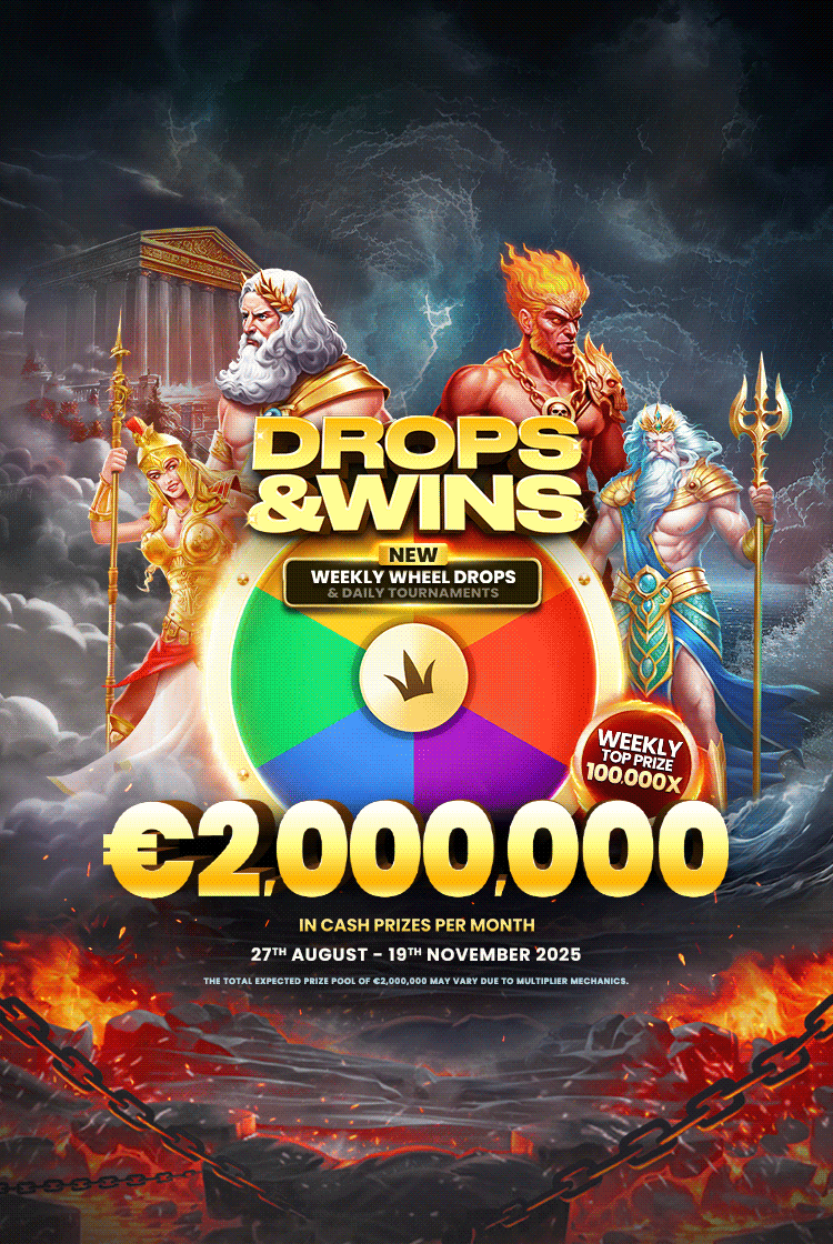Drops and Wins mobile banner