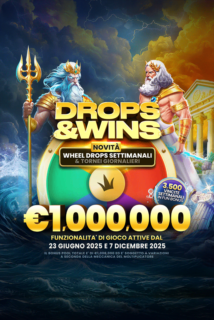 Drops and Wins mobile banner