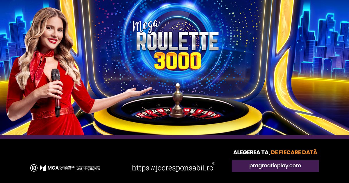 PRAGMATIC PLAY TRANSFORMĂ UN JOC CLASIC DE CAZINO LIVE CU MEGA ROULETTE 3000
