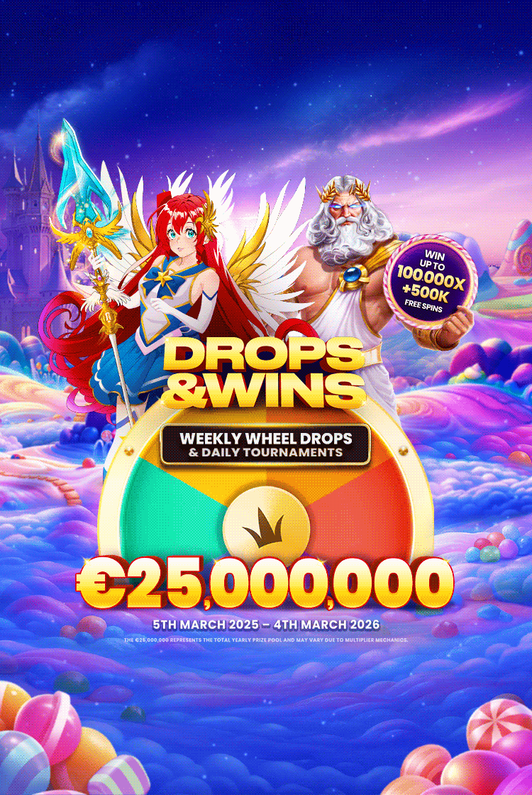 Drops and Wins mobile banner