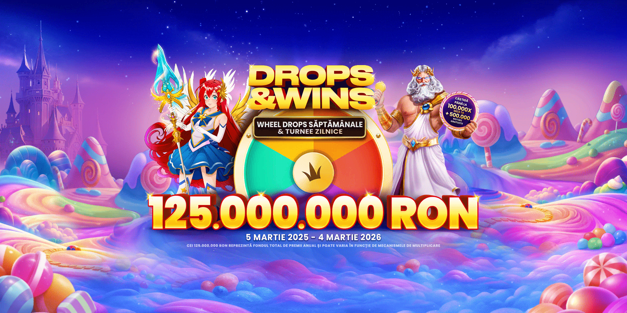 Drops and Wins ultrawide banner