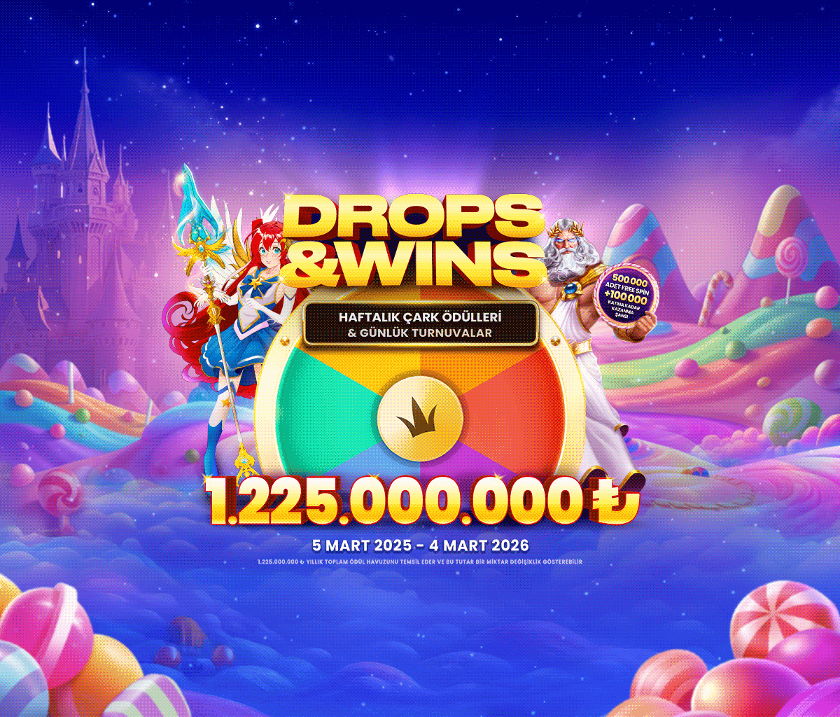 Drops and Wins tablet banner