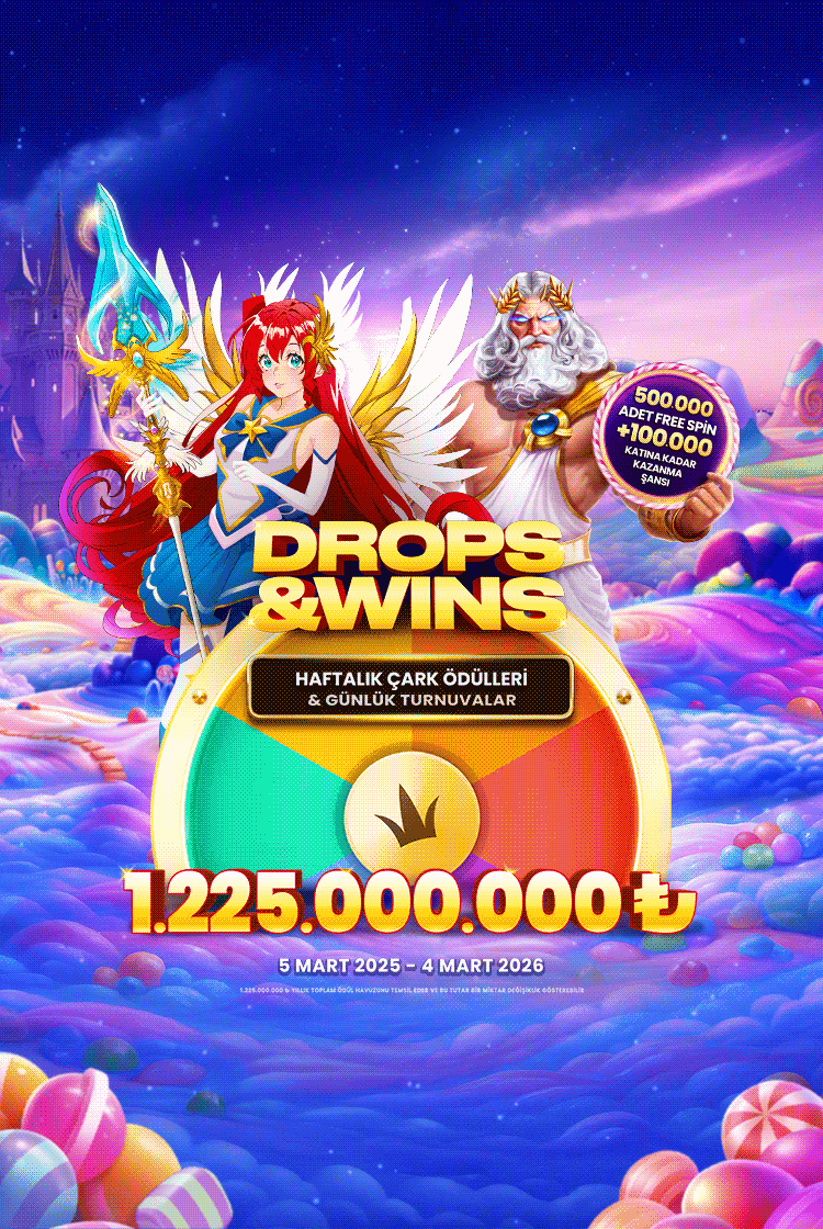 Drops and Wins mobile banner