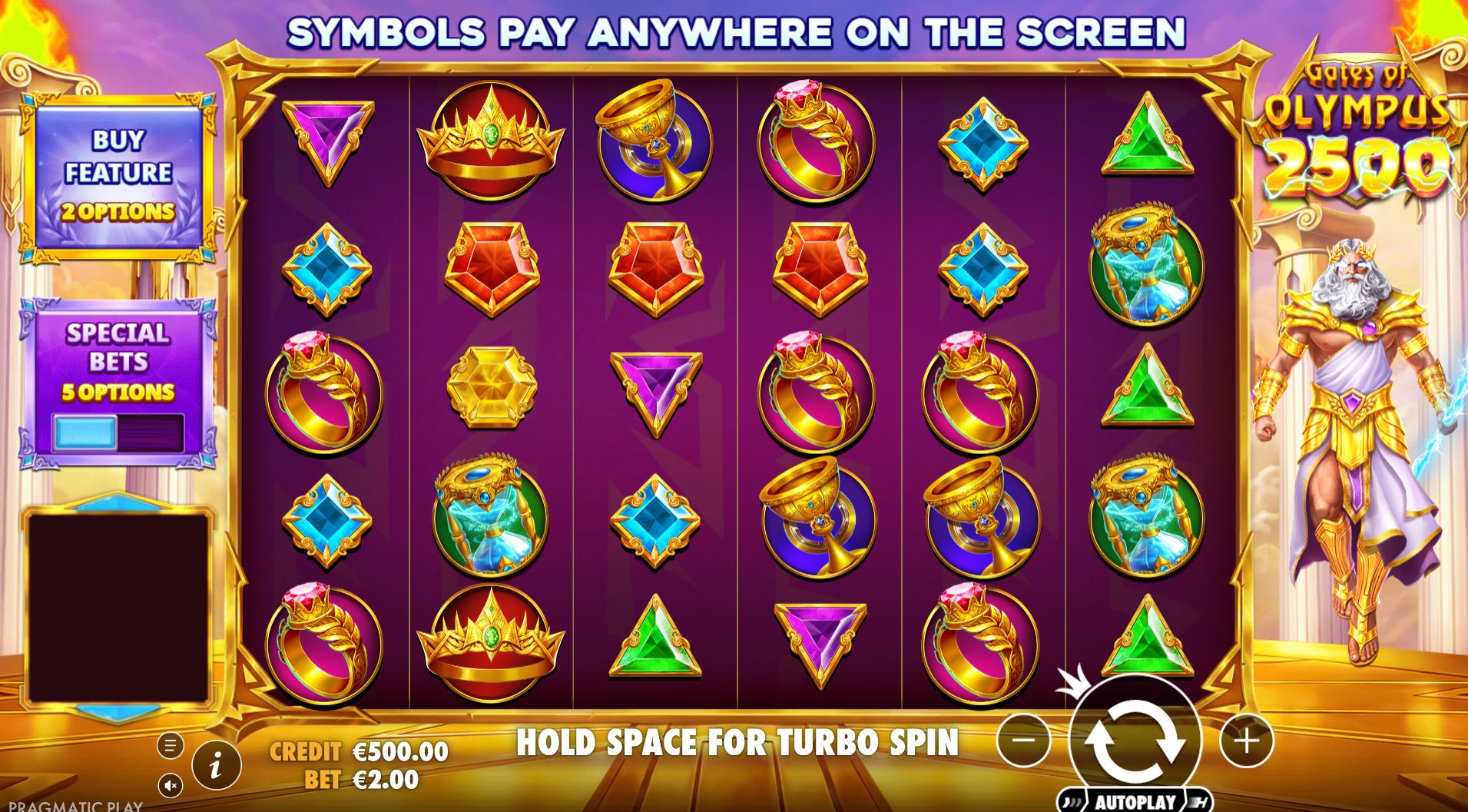 Gates of Olympus 2500 screenshot